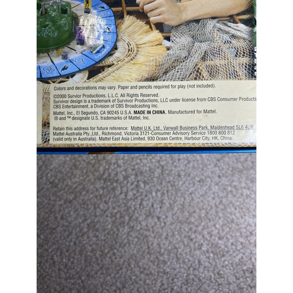Survivor Board Game 2000 Mattel CBS TV Show Outwit Outplay Outlast Vintage New